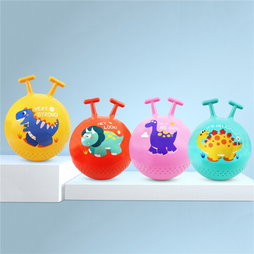 Chentai sheep horn ball sensory training kindergarten jumping ball thickened large children's jumping ball baby inflatable toy dinosaur jumping ball red + air pump