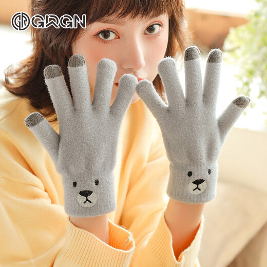 Glovos GGN para mujeres Guantes de lana de peluche en espesas de invierno