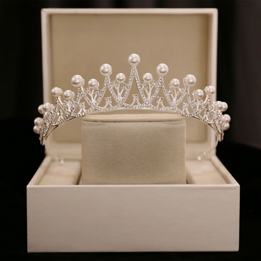 Yuhui crown tiara for adult birthday princess student adult ceremony super fairy round black 18-year-old crown bride wedding 02-black simple dress
