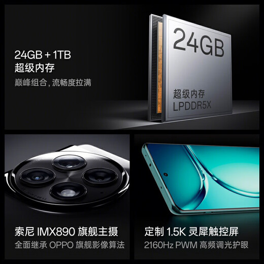 OnePlus Ace 2 Pro eSports 5G mobile phone 2nd generation Snapdragon 8 1.5K Lingxi touch screen Titanium gray | 24GB+1TB official standard configuration