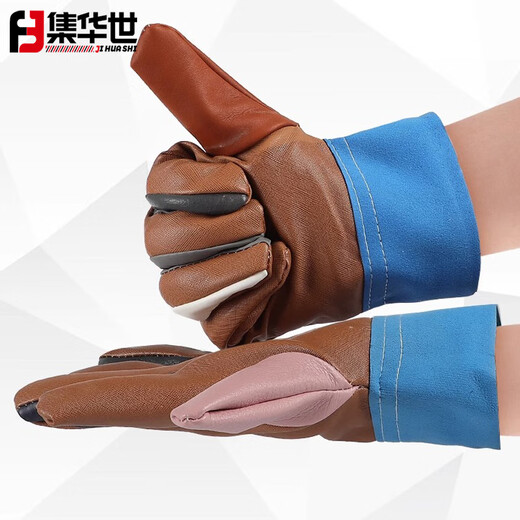 Jihuashi Industrial Labor Machinery Leather Gloves [Ordinary/120 pairs] JHS-1478