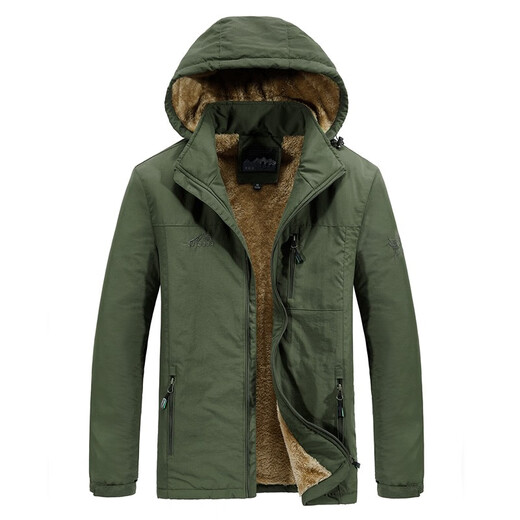 Veste pour hommes JP plus veste décontractée à capuche chaude en velours 689 8689 Black XL-180