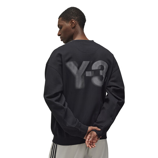 Y-3【 七夕礼物】y3LOGO CREW男士卫衣休闲圆领套头衫51JE9276卫衣 黑色 S
