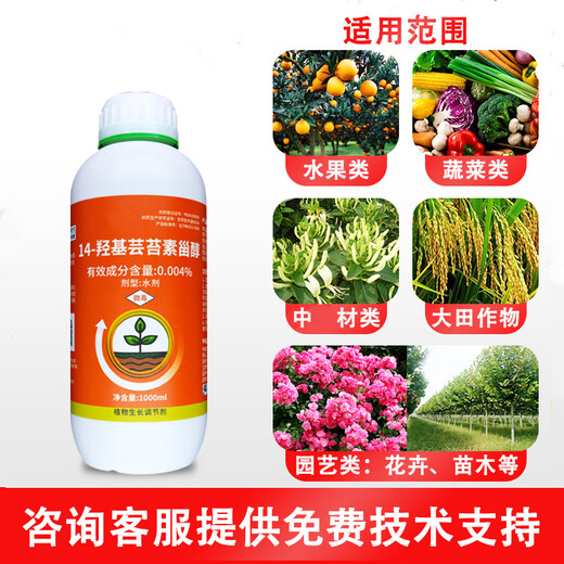 14-Hydroxybrassinosteroid sterol lactone grape plum fruit tree flower and fruit preserving medicine anti-fruit drop growth regulator 1L (12 bottles in the box)