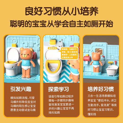 Balson Kinderhaus spielen Simulation Badespielzeug Baby Simulation Toilettenszene Training mit Sound Effect Boy's Birthday Gift