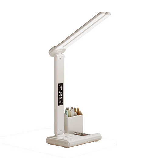 Yunpo National AA Level Full Spectrum Eye Protection Desk Lamp Touch Dimming Color Adjustment Eye Protection Reading Charging Learning LED Folding Desk Lamp National AA Level White Charging Clock Version Full Spectrum Anti-Blue Light