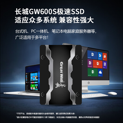 长城（Great Wall）512GB SSD固态硬盘 SATA3.0接口高速读写独立缓存 GW600S系列 读速560MB/S