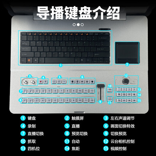 JiaTV Live King JSY9900 4th Road, 6th Road, 8th Road, portable director switcher virtual broadcast all-in-one HD video switcher recording live broadcast 9900 HD 4th Road (17.3 inches)