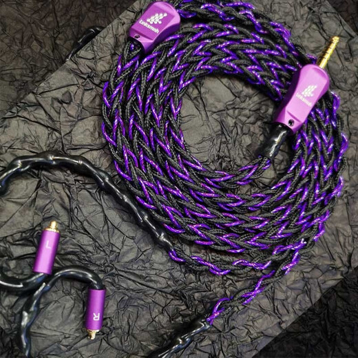 线艺匠失窃之吻耳机平衡线MMCX 0.78 2pin纤维布线单晶银+铜银编平衡线耳机线效线 榭兰图二代/舒尔846 2.5mm 平衡头