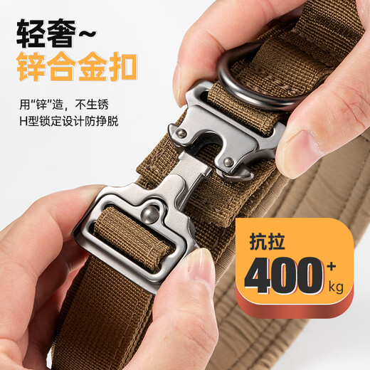 Outstanding Dog Collar Large Dog Dog Leash Medium Dog Dog Collar German Shepherd Labrador Golden Retriever Pet Collar Collar + Leash/Brown XL Code/85-120Jin Jin is equal to 0.5 kg within