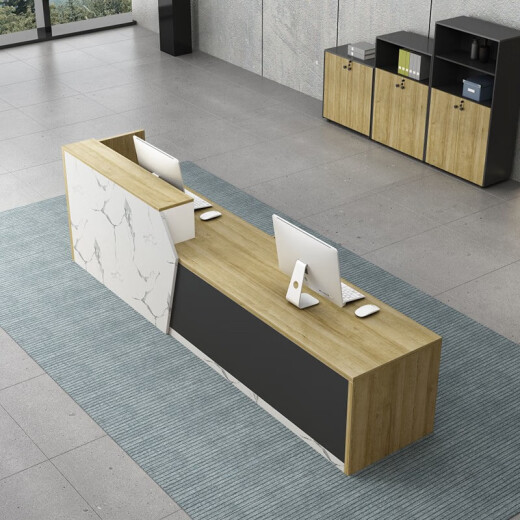 Descrito de recepción de Ximulai Compañía moderna y atmosférica IMITACIÓN IMITACIÓN DE MARBOLA CREACIÓN CREATIVA DE RECEPCIÓN DE RECEPCIÓN 3200*600*1050