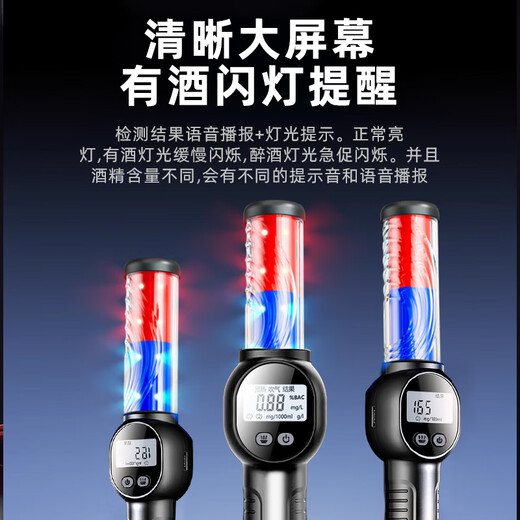 Pilot Alcohol Tester Traffic Police Special Drunk Driving Detector High-Precision Air Blowing Alcohol Testing Instrument Intelligent Voice