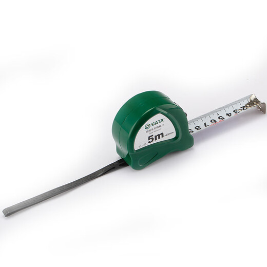 SATA 91314A Kailong series 5-meter steel tape measure 5Mx19MM, widened ruler with 0-point correction claw, manual locking
