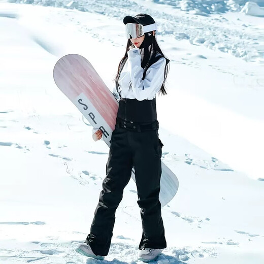 DOOK SNOW 新款滑雪服女套装韩版单板双板防风防水保暖夹棉滑雪装备 808粉色+605粉色（牧途雪） S （80-100斤）