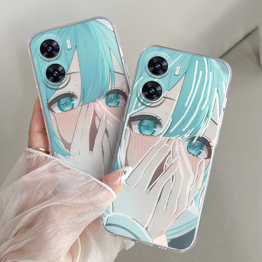 Never change Huawei Honor Play 40plus mobile phone case Hatsune Miku RKY-AN00 blue eyes anti-fall transparent soft rubber sleeve Hatsune Miku TY655 transparent space shell Honor Play 40 Plus