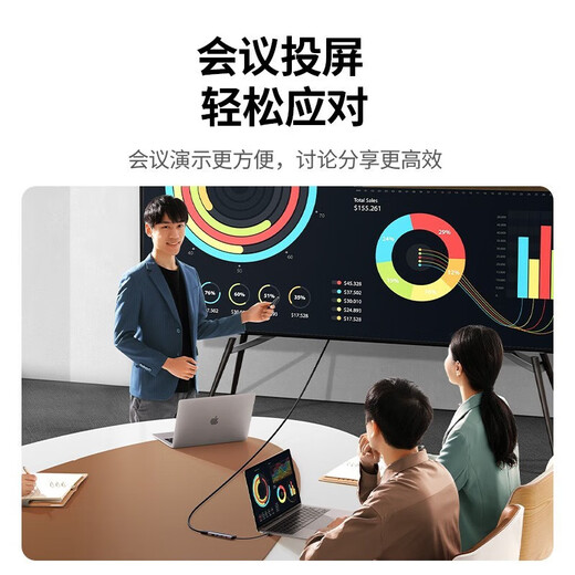 绿联（UGREEN）拓展坞扩展Typec笔记本USB分线器hub集线器雷电3HDMI投屏多接口网线转换器转接头适用笔记本电脑平 15905【5合1】DP8K+USB+PD100W