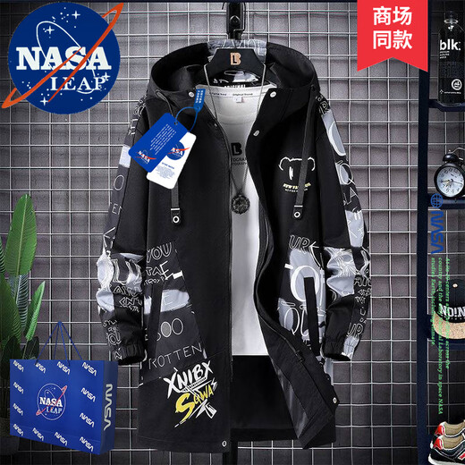 NASA LEAP windbreaker for men NA22 black 3XL (recommended 145-180 Jin Jin equals 0.5 kg)