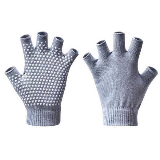 Qiao Meiting Pilates Gloves Women's Special Aerial Yoga Fitness Training Half Finger Thin Non-Slip Wear-Resistant Beginner Purple