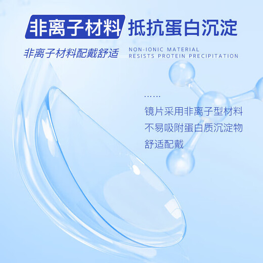 Haichang H2O imported half-year disposable contact lenses, 2 pieces, clear myopia glasses, hydrating and comfortable, 350 degrees