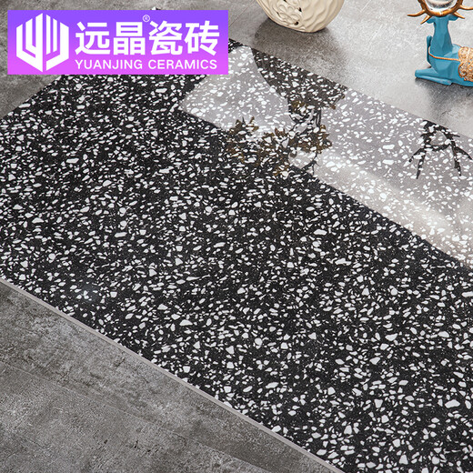 Yuanjing -Keramikfliesen 600x1200 Hochglänzende Terrazzo Esszimmer Ladenbodenfliesen Küche Badezimmer Badezimmer Wandfliesen 12609p 6001200
