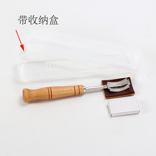 Cangtian Oubao baguette cutting knife trimming knife log handle dough scraper bread cutter household DIY baking tools log handle with 5 ordinary blades (boxed)