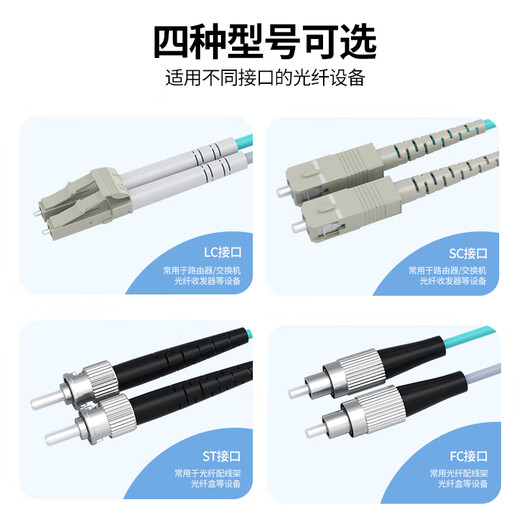 
Nokoxin Telecom-grade fiber cable OM3 100 Gigabit multimode dual core fiber jumper LC-LC Armored fiber jumping fiber for anti-bending machine room engineering special fiber jumping fiber Armored 10 Gigabit multimode dual core LC-SC (OM3) 35 meters