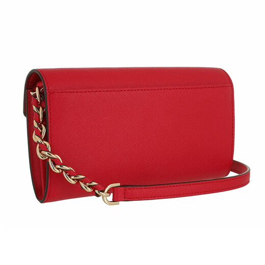 Michael Kors Mike Coles Mk Chaîne en cuir féminin One épaule Sac de portée diagonale rouge 32S1GNMC9L 683
