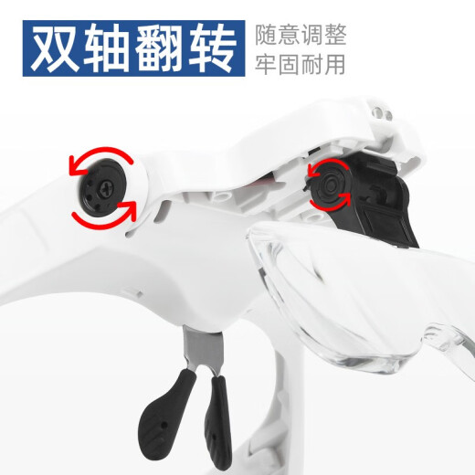 博视乐（Boshile）头戴式阅读放大镜高倍高清老人看书读报雕刻维修鉴赏专用扩大镜 9892B2