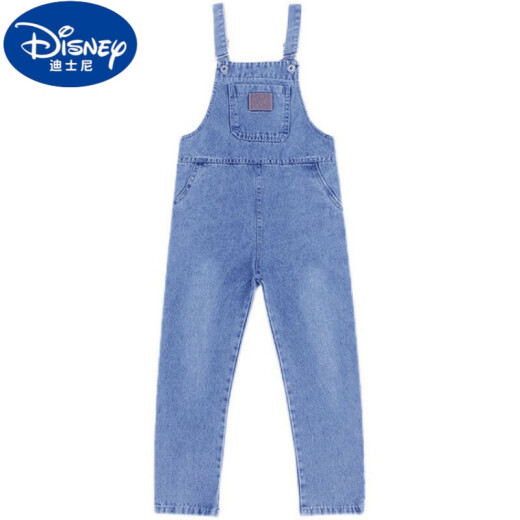 Disney (Disney) Girls Denim Overalls Spring and Autumn Trousers Girls Autumn Clothes Older Children Two-piece Suits Children's Loose Style Suspenders Single Piece MK-212 Overalls 160 Regular Size Don't be too big