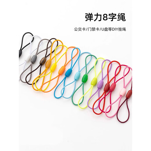Xuanyi-Kartenabdeckung Lanyard Access Control Card Key Anti-Losssing-Geräte Kette kleiner Anhänger Arbeitskarte Zertifikat U Disk Schildbuskarte Subway Card Kurz 8-Charakter Doppelsieitdes elastisches Seil 12 Packs Schwarz