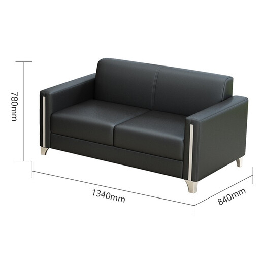 Sofá de la oficina de Mengmaith, sofá de negocios de doble asiento, sofá de vaca 1340*840*780 mmmms-SF-1098