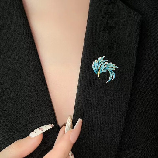 Hongzhuangnuo gives gifts to women, Phoenix brooch, high-end ladies Chinese enamel corsage, elegant suit jacket accessories, practical XZ0336 Phoenix Yu Fei brooch