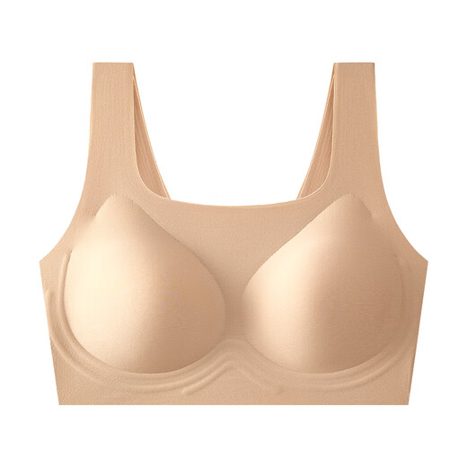 GuJIN bra bra bra without steel ring fixed cup without marks sports underwear female foundation skin tone impermeable
