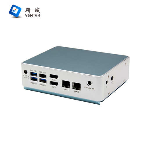 YENTEK双网口NUC迷你主机J6426小型工控机云桌面终端瘦客户机无风扇赛扬N6211工控电脑双HDMI小主机 N1250Z-H2 J6426/2.0GHz四核 8G/DDR4+128G/M.2+