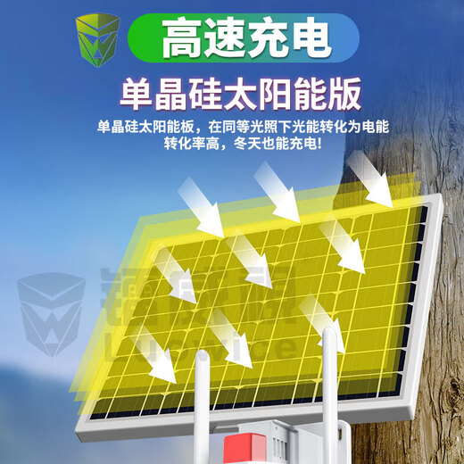 
Ravish solar surveillance camera life-long traffic-free monitor 360 degrees without dead angles with night vision panoramic view without electricity and networking mobile phone remote outdoor dialogue automatic tracking [No recharge] 12 million three-screen + 64G