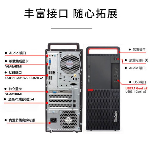 Lenovo Kaitian M630Z Domestic Xinchuang DeepSeek local deployment commercial office desktop computer small host Zhaoxin processor customized on demand supports Win7 Kirin V10 desktop trial version + 23.8 inches KX-U6780A丨8G丨256G+1T丨2G independent display