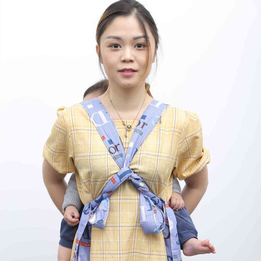 
Modern pregnant mother Guangdong traditional four-claw baby strap front hug back old strap baby strap summer breathable travel blue bear style
