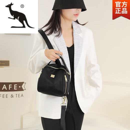 Cool Kangaroo 2025 new small bag women's one-shoulder crossbody bag women's bag canvas fashionable and versatile Oxford cloth shoulder shell bag dark gold