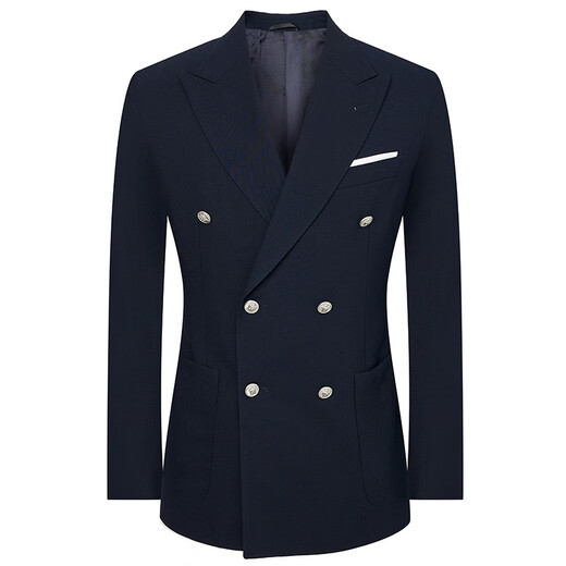 Anniversary Bird Suit Men's Autumn Style Men's Fashion Navy Light Formal Suit Jacket and Pants Suit Slightly Wide Men Xingyu Blue Twill Solid Color 48 A(175/96) /Please note waist or pants