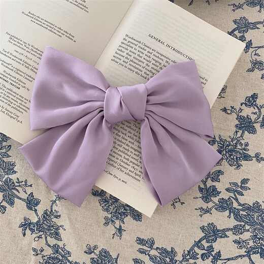 Yililuo Big Bow Hairpin French Retro Satin Net Red Hair Accessory Women's Half-tied Hair Temperament Top Hairpin at the Back of the Head Bow Extreme Black