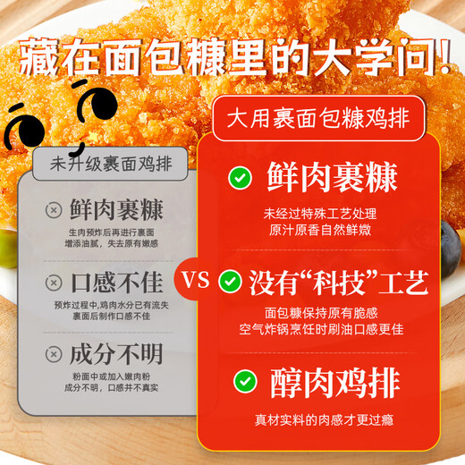 Dayong Katz crispy chicken steak 2Jin Jin is equal to 0.5kg fried chicken steak air fryer semi-finished chicken breast fried chicken nuggets also delivered during the Spring Festival