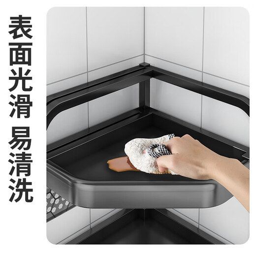 Jiuqiangu Corner Condiment Rack Condiment Rack Condiment Bottle Box Hook Large Capacity Countertop Storage Basket 6370