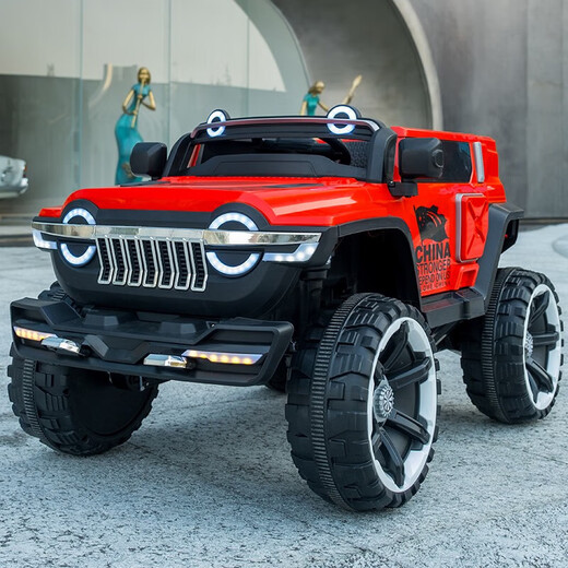 Aibeiao Tank 300 Vehículo eléctrico para niños Vehículo eléctrico para niños Vehículo fuera de la carretera Doble personas Control remoto Control remoto Los adultos de juguete pueden tomar autos para niños de lujo Red + Super Wei 12V12 Iluminación completamente funcional Rueda suave