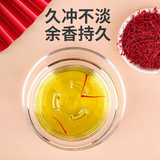 Jianyi Nian Saffron Extra Classic Bruce Iranian Filament Saffron Soaked in Water Saffron 1 gram (acrylic can)