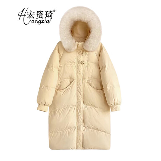Hongziqi Down Cotton Jacket для женщин зимой 2025 г. Новый средний высокий и утолщенный валотный ватный ватный ватный ватный ватный ватный ватный ватный ватный ватный ватный ватный ватный курт желтый s (рекомендуется 90105Jin [Jin равняется 0,5 кг]))