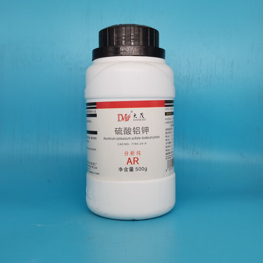 Damao (DM) Potassium Aluminum Sulfate Dodecahydrate Alum Analytical Pure AR500gCAS 7784-24-9 Laboratory Chemical Reagent Analytical Pure AR500g AR500g Spot