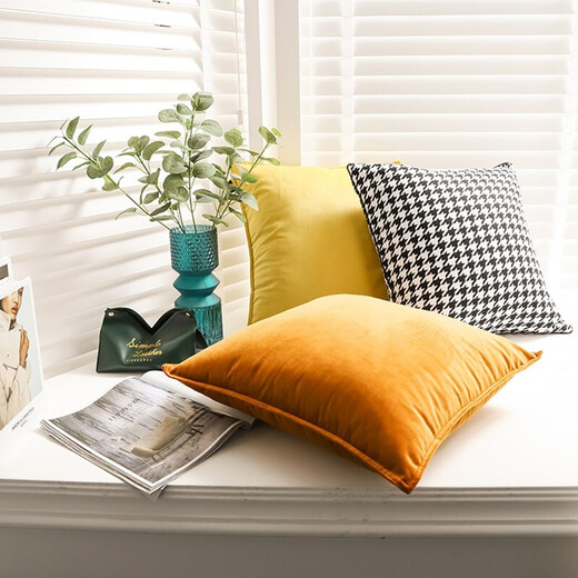 Ivy pillow sofa cushion bedside pillow bed lumbar cushion office lumbar pillow cover with core 45*45 Qinggu bird