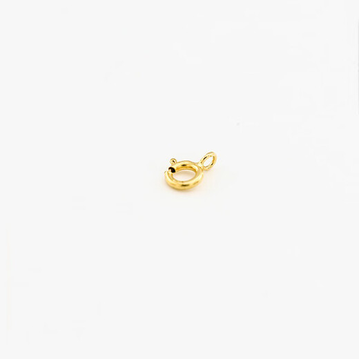 Feiyu Lao Phoenix quality 999 pure 18K gold spring buckle PT950 spring buckle raw ring buckle K gold necklace connection buckle Au 18K gold 4MM spring buckle Lao Fengxiang quality