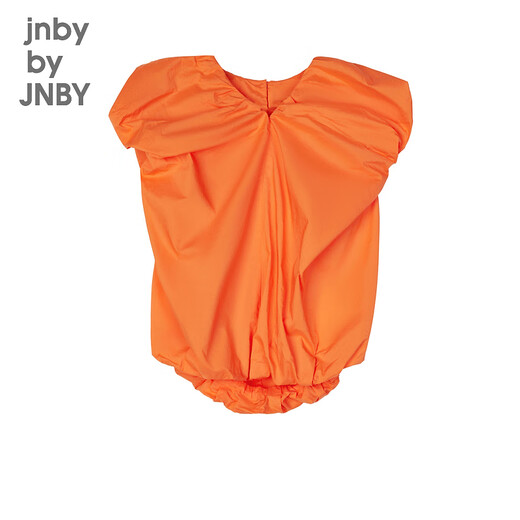 jnby by JNBY江南布衣童装夏装V领无袖衬衫高支府绸柔软女童儿童1N6211880 831荧光桔 130 cm