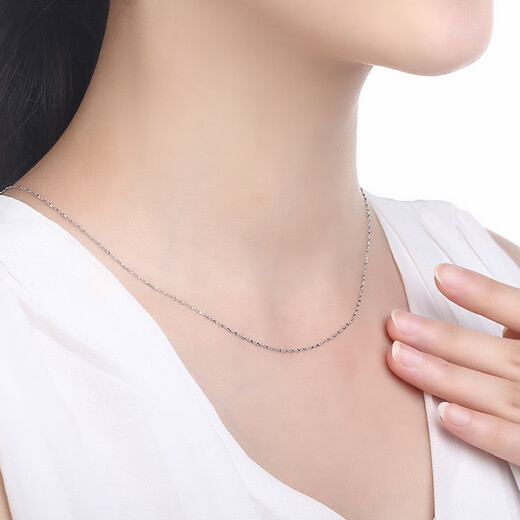 Saturday Fortune PT950 platinum necklace with gypsophila chain PT050890 about 2.23g 42cm birthday gift